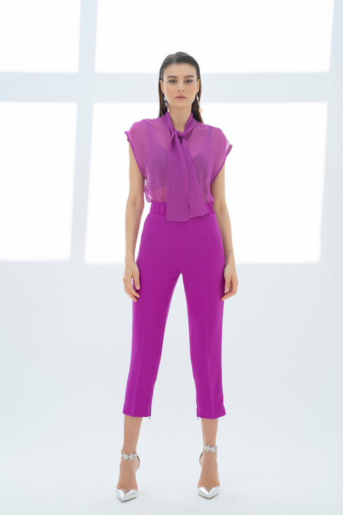 FRENCH LACE DETAIL BLOUSE - Barrus London